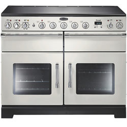 Rangemaster Excel 110 Electric Induction Range Cooker Ivory/Chrome Trim